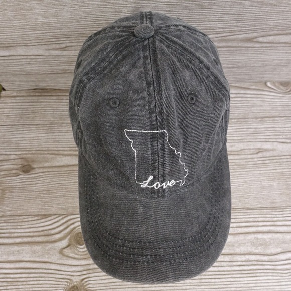 MISSOURI LOVE MAURICES ONE SIZE GRAY ADJUSTABLE CURVE BASEBALL HAT CAP - Picture 3 of 8